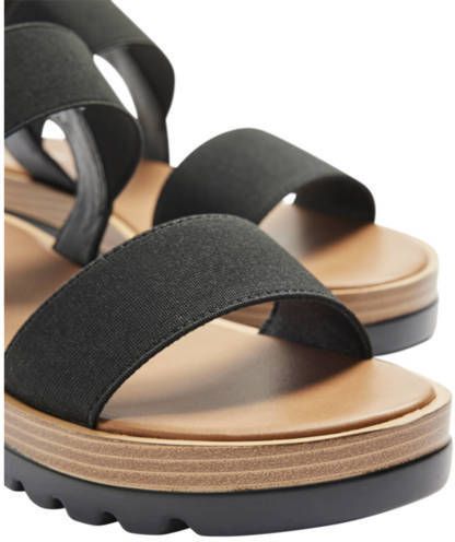 Graceland Zwarte sandaal elastisch