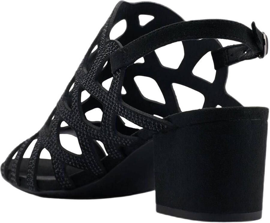 Graceland sandalettes met strass zwart