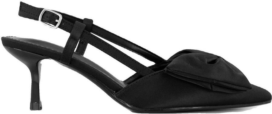 Graceland satijnen slingback pumps met strikje zwart