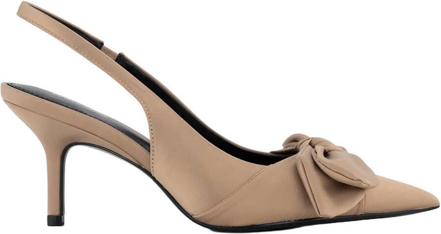 Graceland satijnen slingback pumps taupe