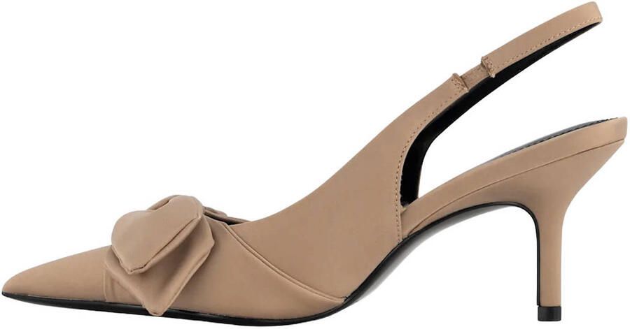 Graceland satijnen slingback pumps taupe - Foto 3