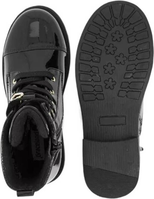 Graceland schoolkind lak veterboots zwart - Foto 3