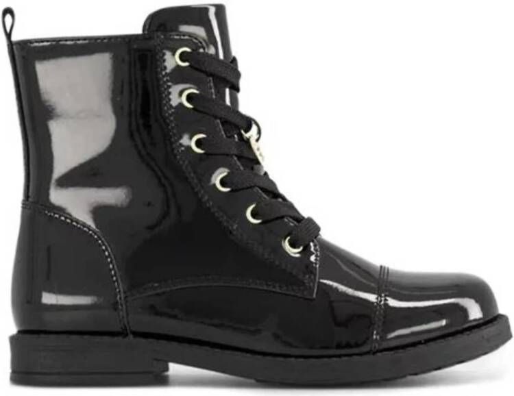 Graceland schoolkind lak veterboots zwart