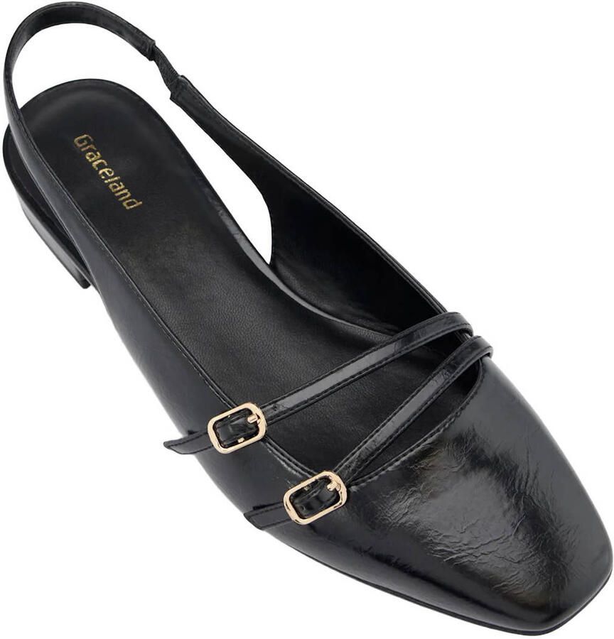 Graceland slingback loafers zwart - Foto 2