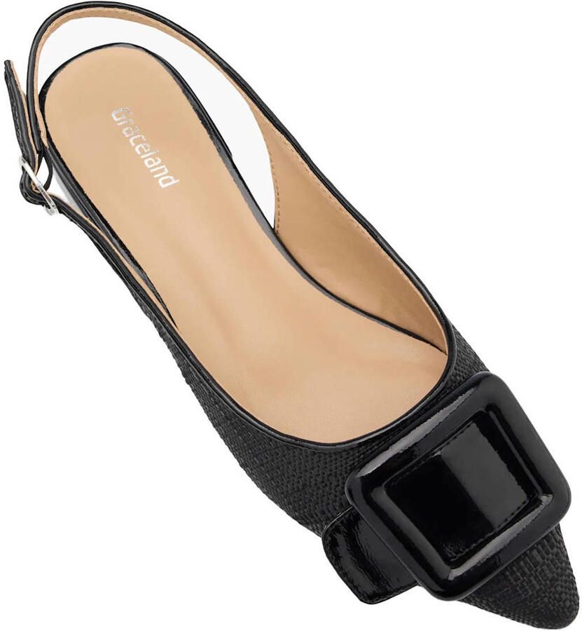 Graceland slingback loafers zwart - Foto 2