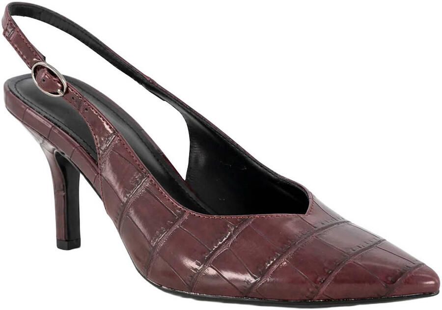 Graceland slingback pumps met hak en dierenprint bordeaux - Foto 2