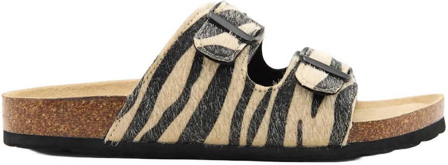 Graceland slippers beige zwart