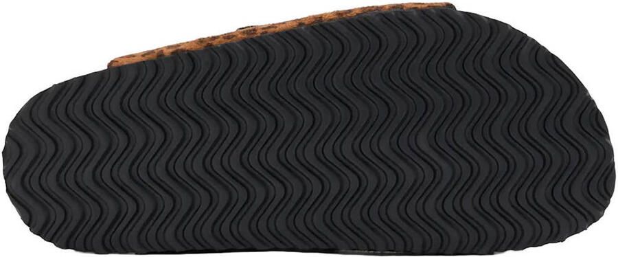 Graceland slippers met panterprint bruin - Foto 3