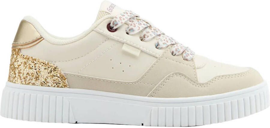 Graceland sneakers beige glitter