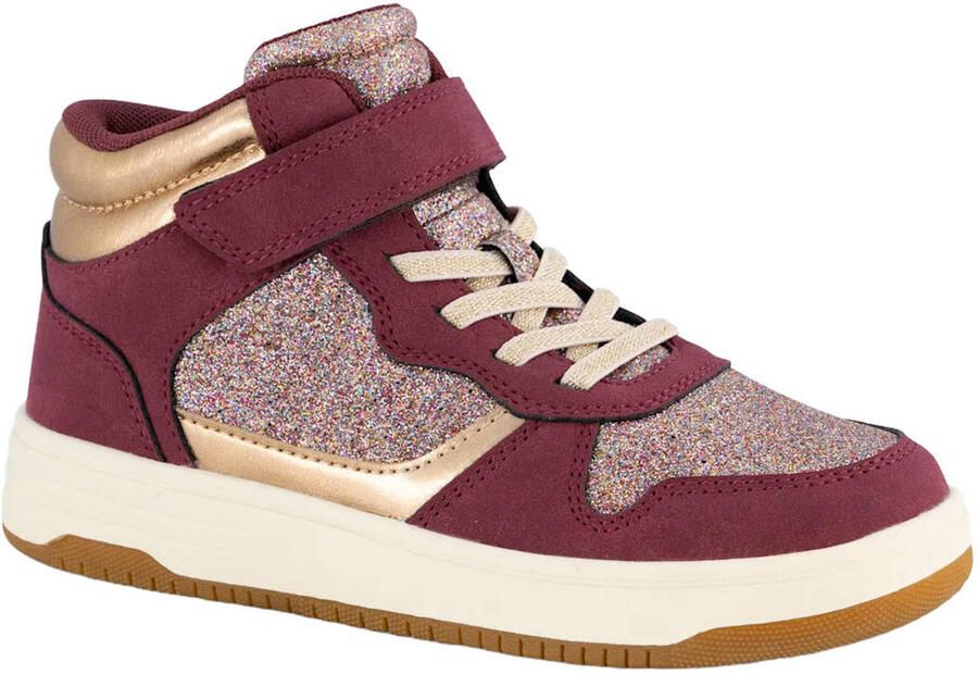 Graceland sneakers met glitters donkerrood - Foto 3