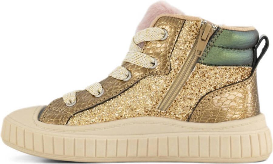 Graceland sneakers met glitters goud groen - Foto 3