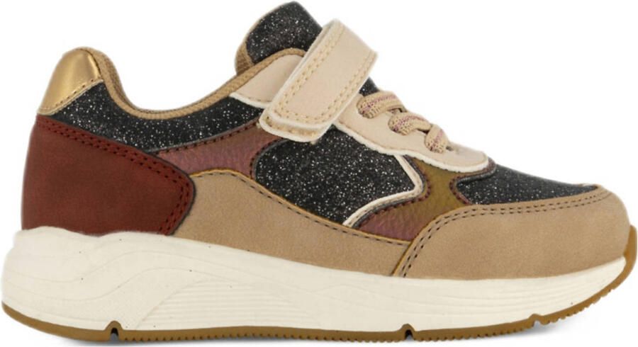 Graceland sneakers met glitters zwart beige