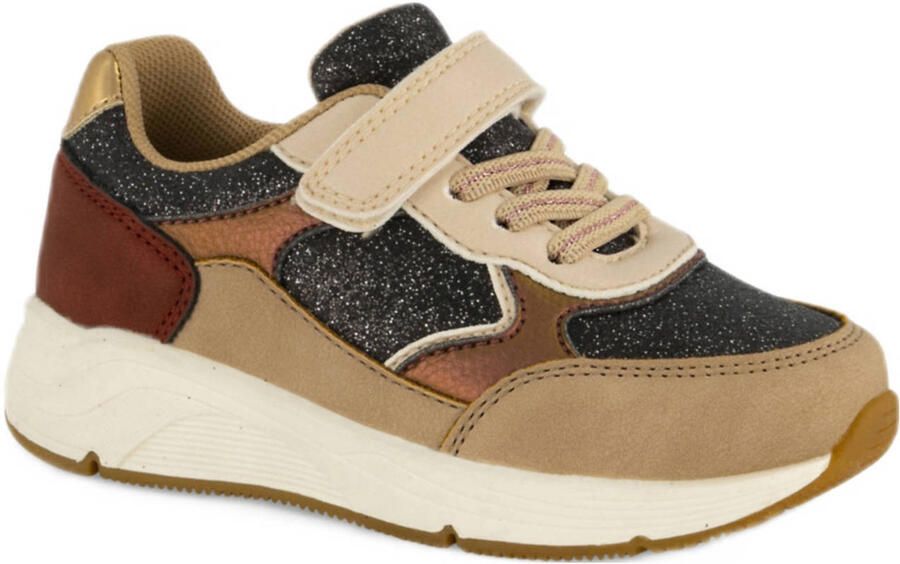 Graceland sneakers met glitters zwart beige - Foto 2