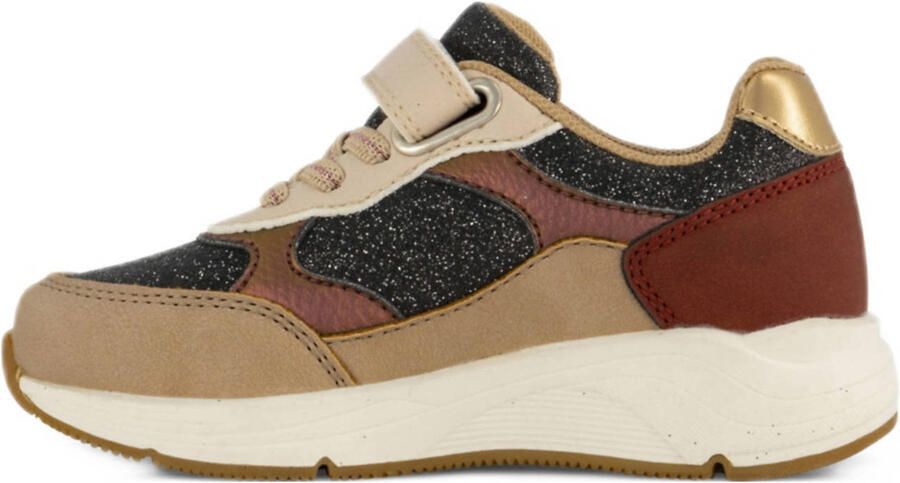 Graceland sneakers met glitters zwart beige - Foto 3