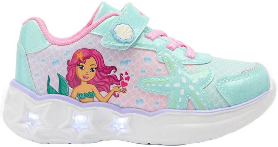 Graceland sneakers met lichtjes groen roze