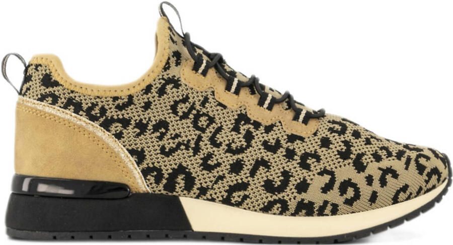Graceland sneakers met panterprint beige zwart