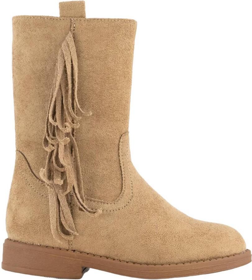 Graceland suède laarzen met hak beige