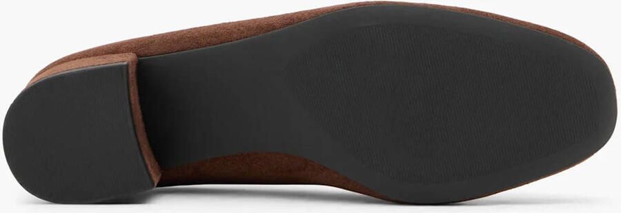 Graceland suède pumps met blokhak bruin - Foto 3