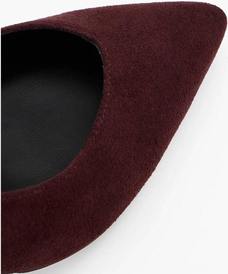 Graceland suède pumps met hak bordeaux - Foto 2
