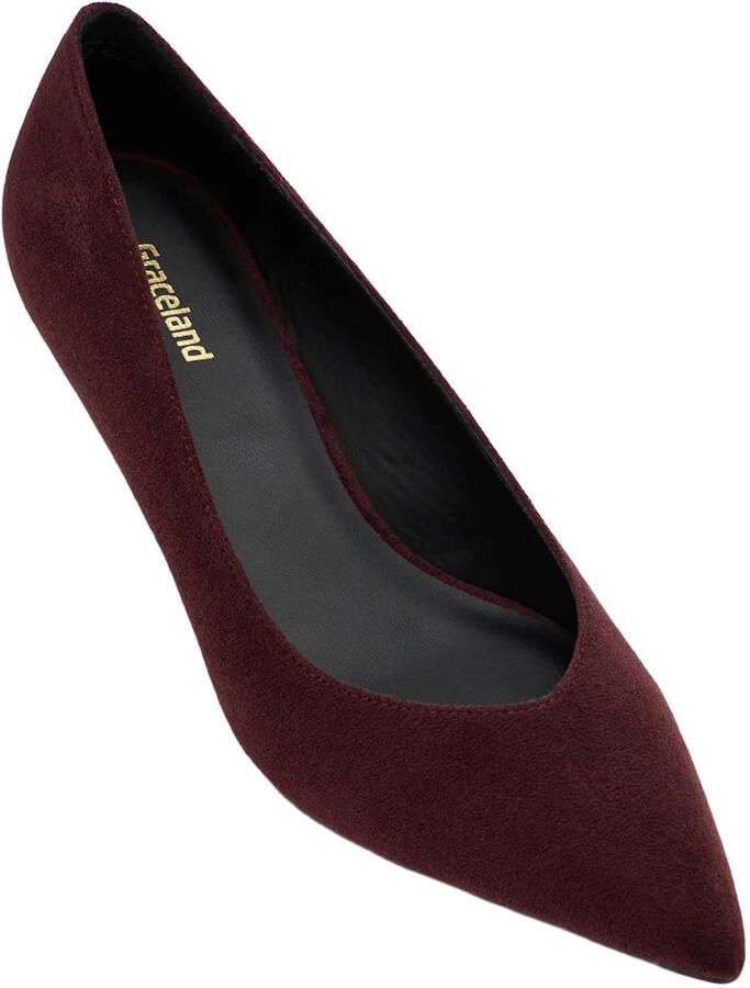 Graceland suède pumps met hak bordeaux - Foto 3