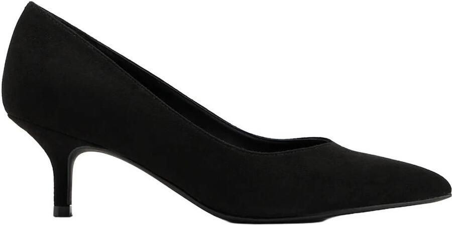 Graceland suède pumps met hak zwart