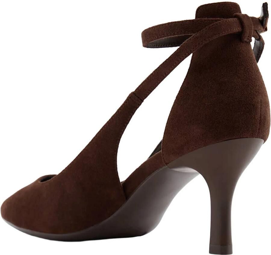 Graceland suède pumps met naaldhak bruin - Foto 2