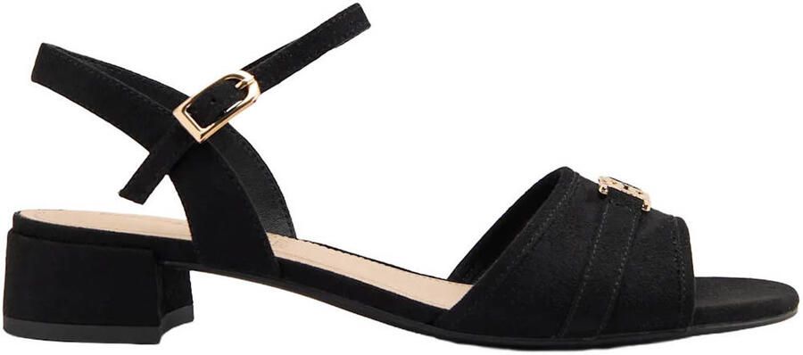 Graceland suède sandalen met siergesp zwart