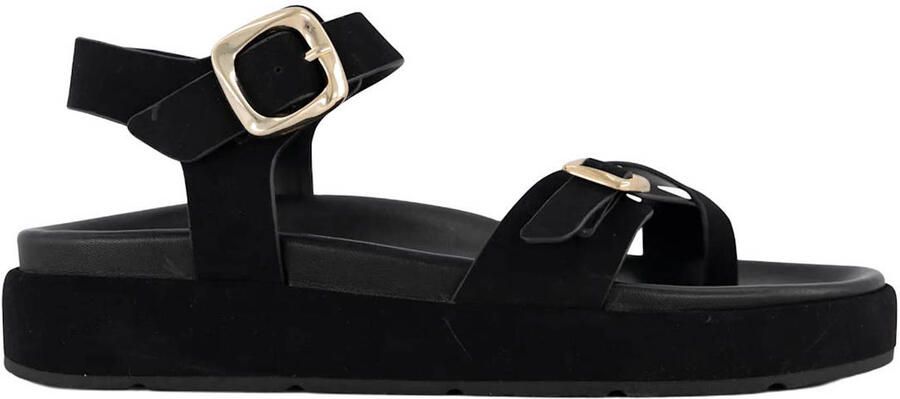 Graceland suède sandalen zwart