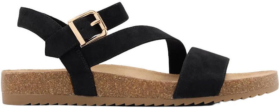 Graceland suède sandalen zwart