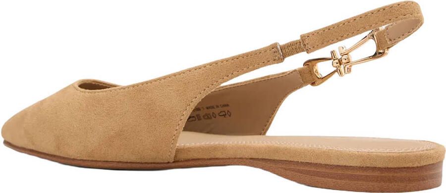 Graceland suède slingback loafers cognac - Foto 3