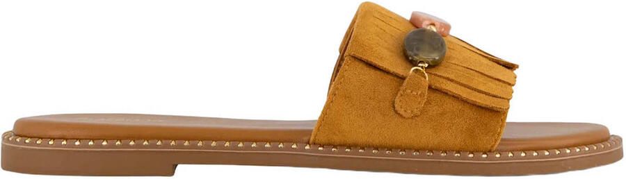 Graceland suède slippers cognac