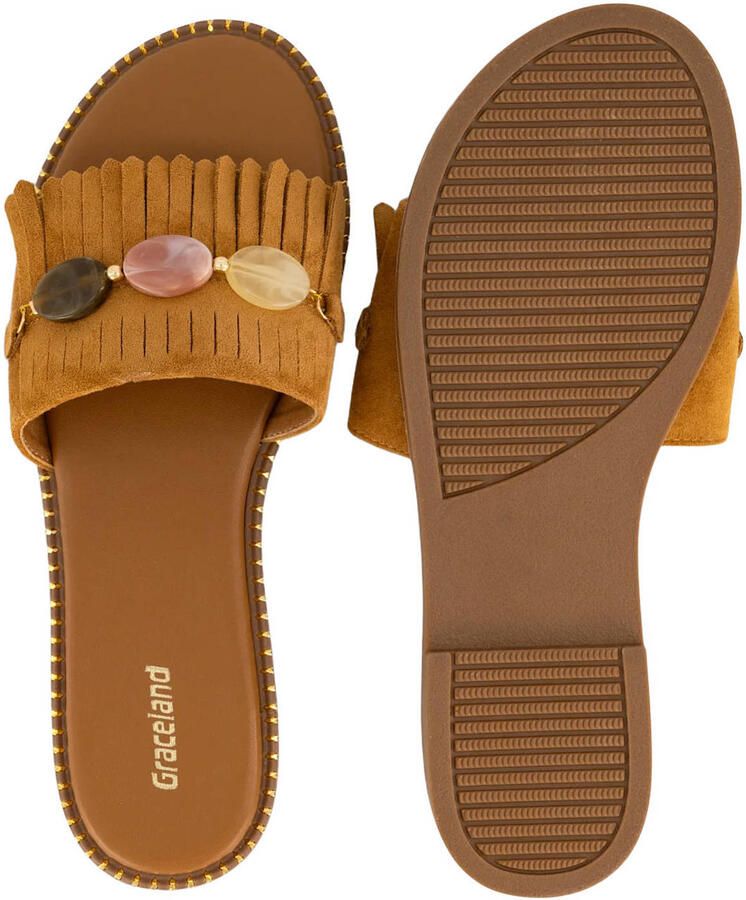 Graceland suède slippers cognac - Foto 2