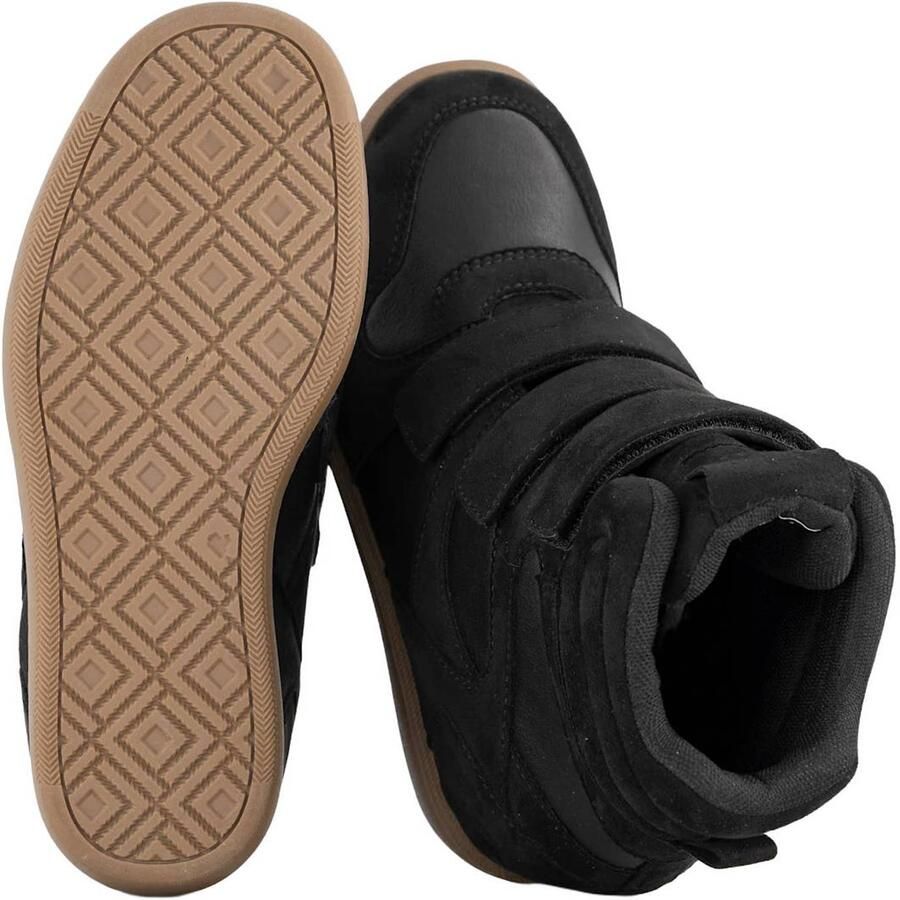 Graceland suède sneakers met sleehak zwart - Foto 2