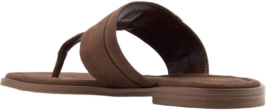 Graceland suède teenslippers bruin - Foto 3