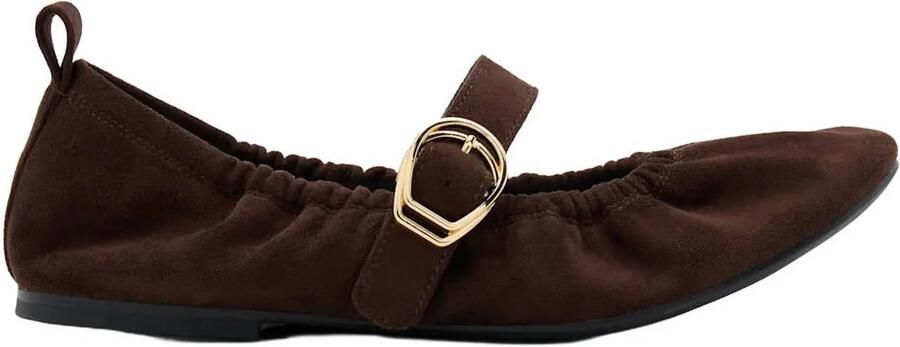 Graceland suèdelook ballerina's bruin