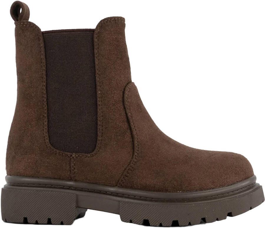 Graceland suèdelook enkelboots bruin