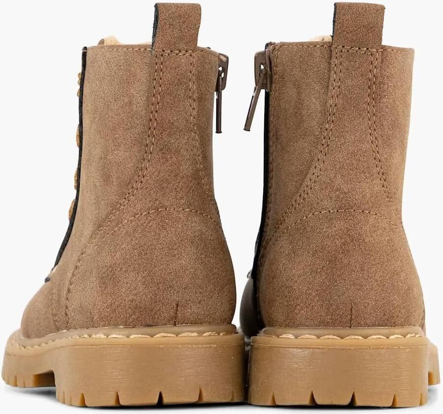Graceland suèdelook enkelboots met profielzool bruin - Foto 2