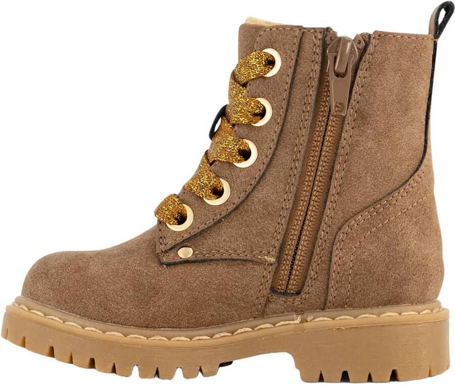 Graceland suèdelook enkelboots met profielzool bruin - Foto 3