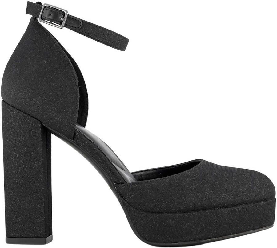 Graceland suèdelook pumps met blokhak zwart