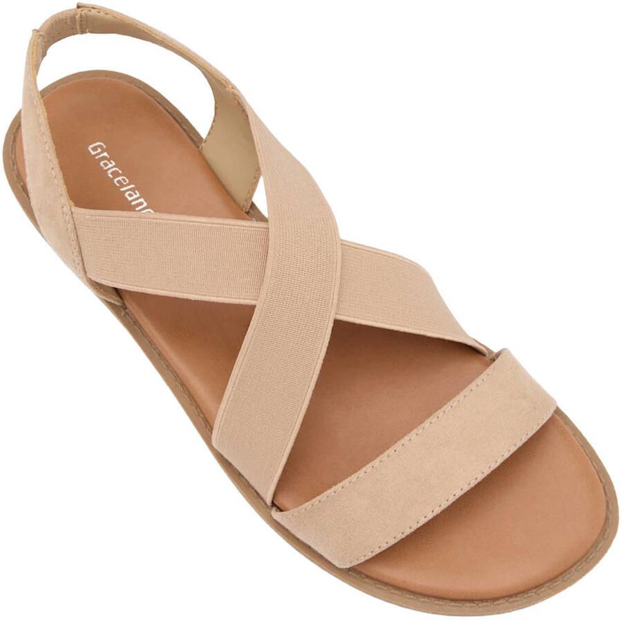 Graceland suèdelook sandalen beige - Foto 2
