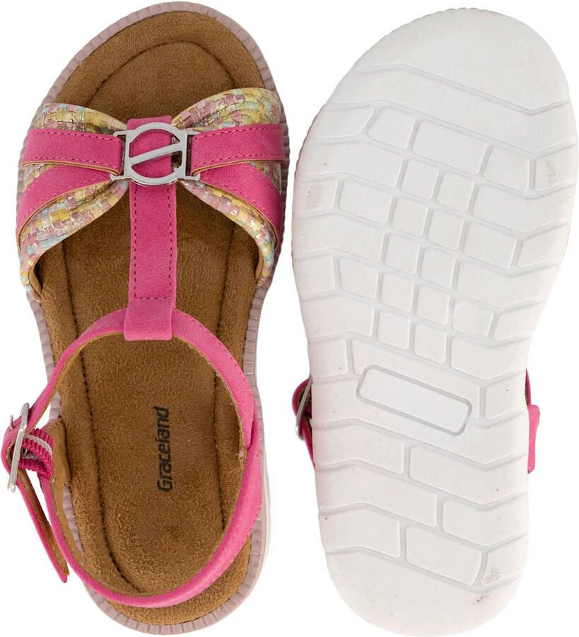 Graceland suèdelook sandalen fuchsia - Foto 2