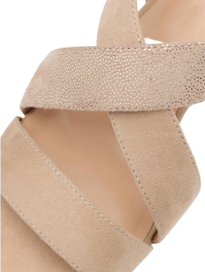 Graceland suèdelook sandalen met blokhak beige - Foto 2