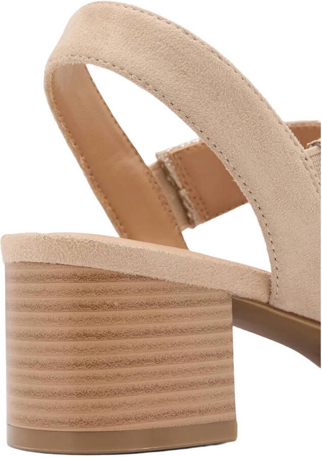 Graceland suèdelook sandalen met blokhak beige - Foto 3