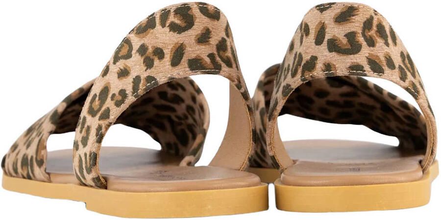 Graceland suèdelook sandalen met panterprint beige - Foto 3