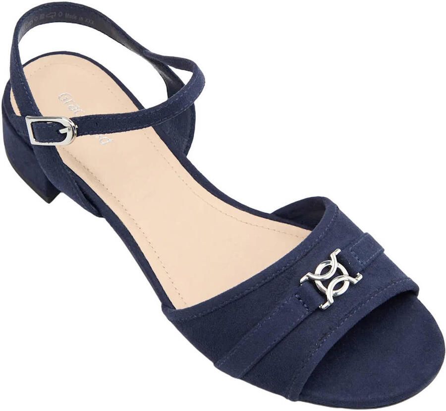 Graceland suèdelook sandalen met siergesp zwart - Foto 2