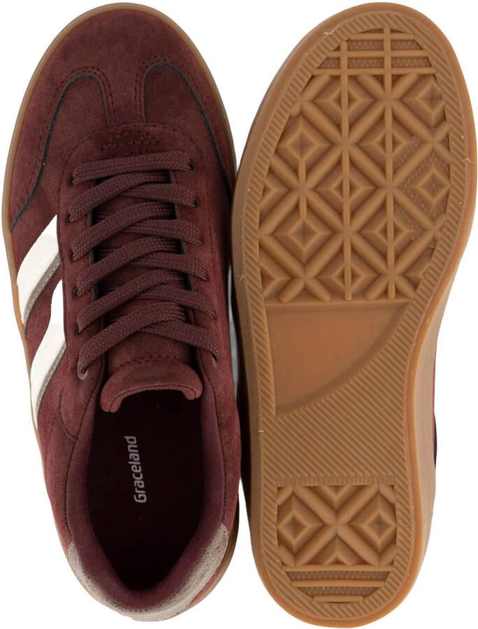 Graceland suèdelook sneakers bordeaux - Foto 3