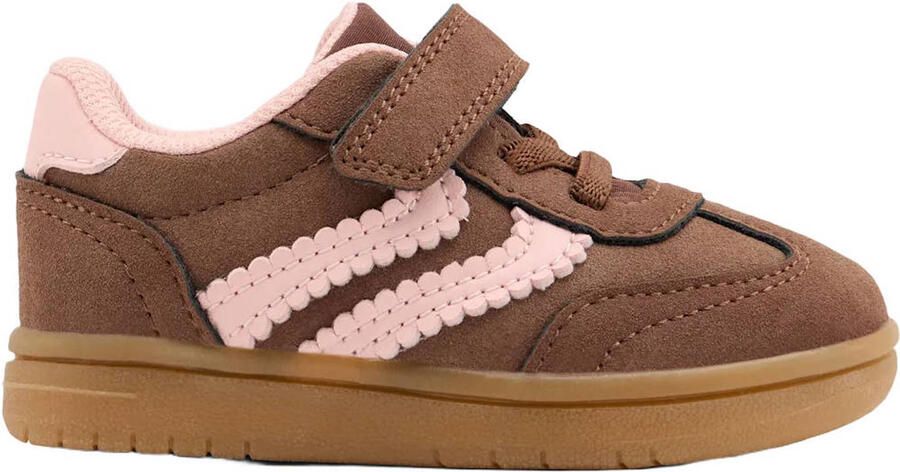 Graceland suèdelook sneakers bruin roze