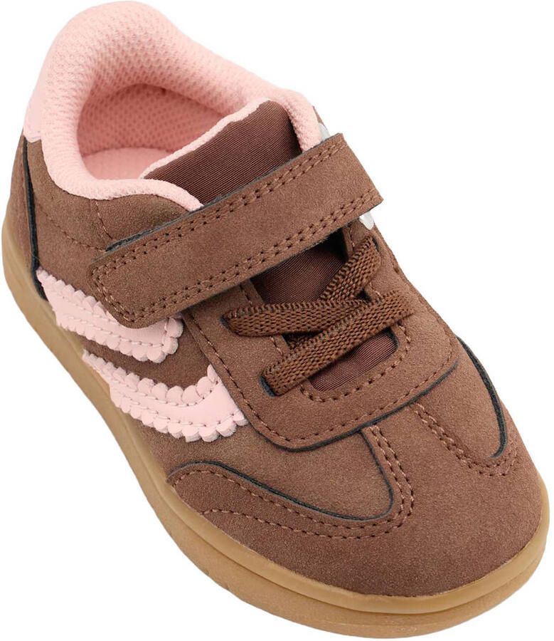 Graceland suèdelook sneakers bruin roze - Foto 2