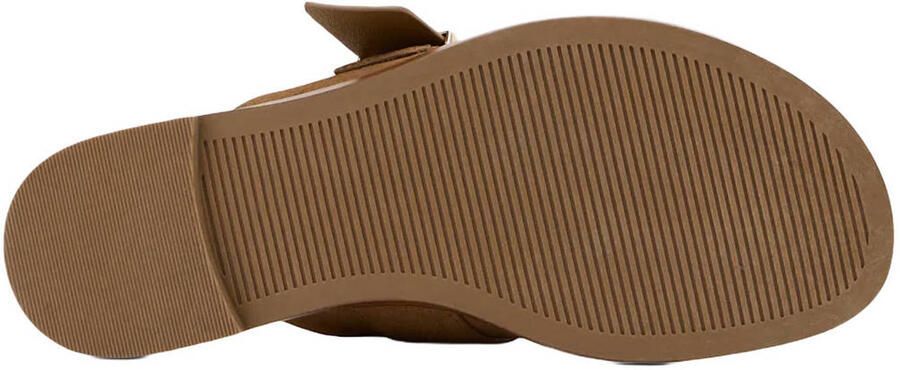 Graceland suèdelook teenslippers cognac - Foto 3