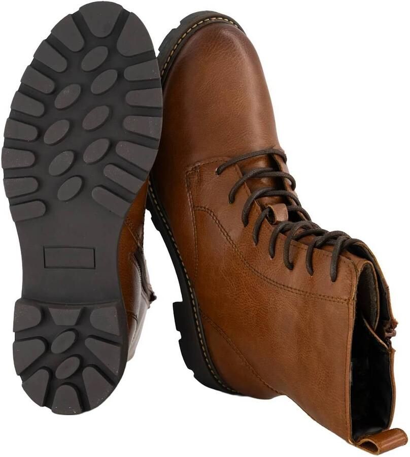 Graceland veterboots met profielzool cognac - Foto 2